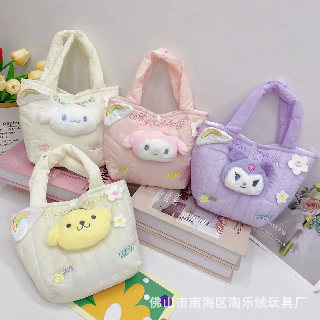 

INS Kawaii Anime Sanrio High-capacity Handheld Kuromi Cinnamoroll My Melody Cartoon Shoulder bag Christmas Gifts