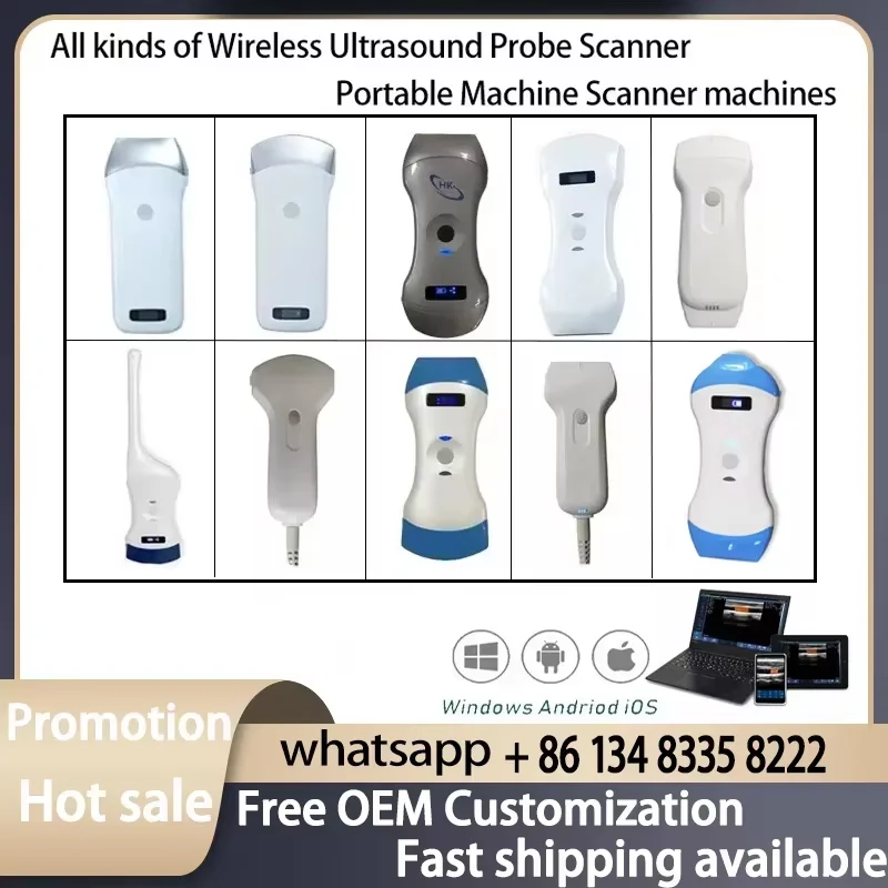 

Free OEM Wireless Ultrasound Probe Scanner Portable Machine WIFI Ultrasound Scanner Machine support iOS Android Windows