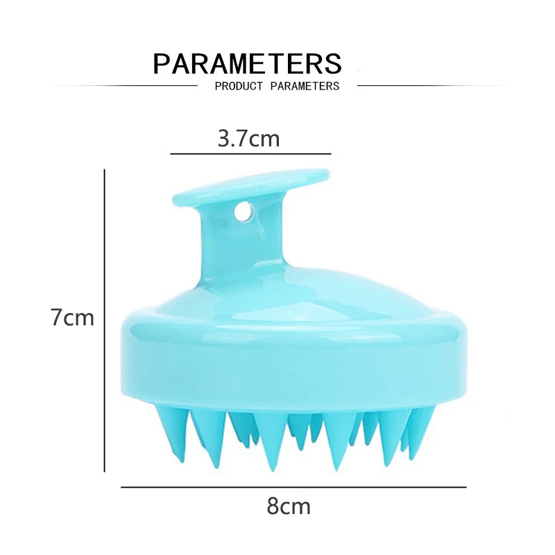 Masaż głowy Instrument silikonowy masaż głowy włosów szczotka grzebień szampon mycie włosów grzebień magiczny uchwyt szczotka Spa masaż szczotka