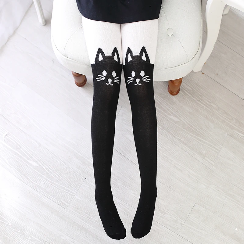 Baby Mädchen Winter-Leggings Baumwollstrümpfe für Kinder Niedliche Hasen- und Katzenmuster Warme Säuglings-Strumpfhose Gemusterte Strumpfhosen – Detail 5
