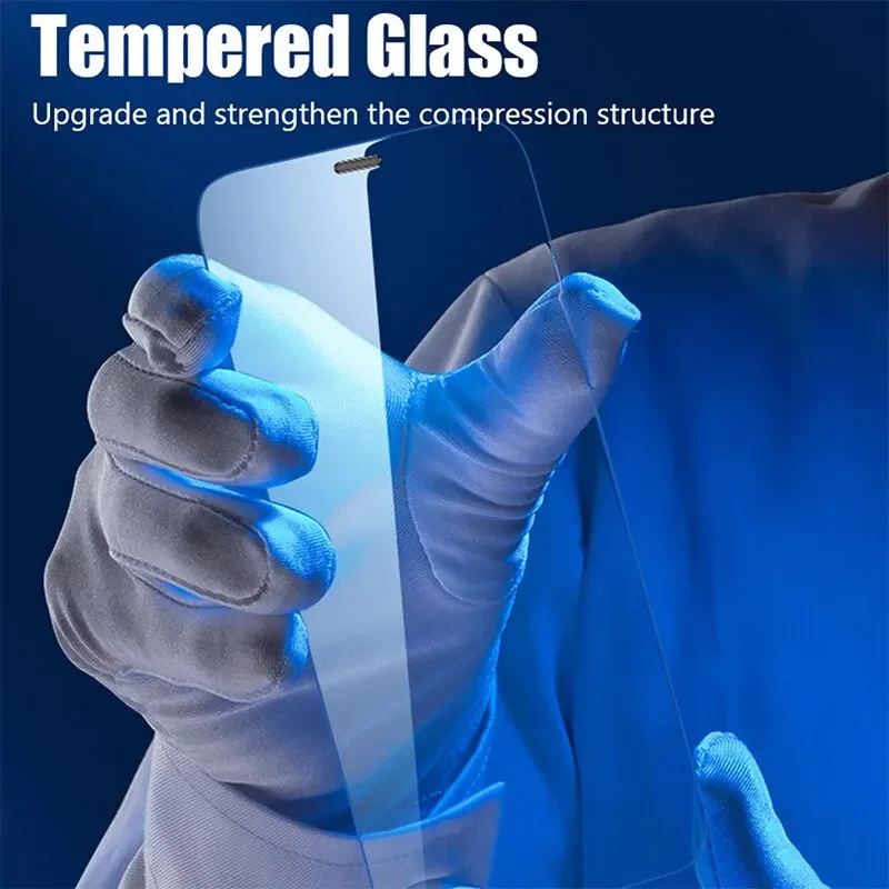 4Pcs HD Tempered Glass For iPhone 11 12 13 14 15 Pro Max 14 15 Plus Screen Protector 9H Glass for iPhone 11 15 14 Pro Max