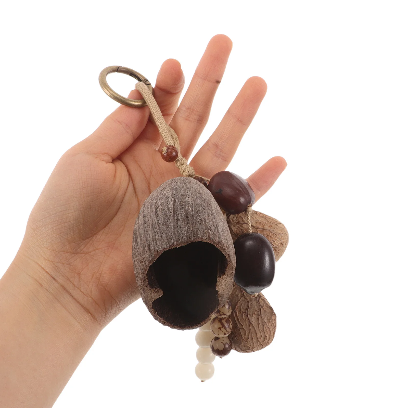 

Nutshell Rattle Shaker Organic African Nut Shaker Hand Percussion Bell Tribal Drum Bell Shekere Maracas Yoga Meditation Tools