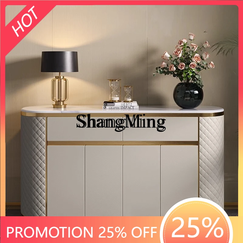 

ZYY light luxury dining side storage post-modern marble restaurant fashionable gray entrance cabinet