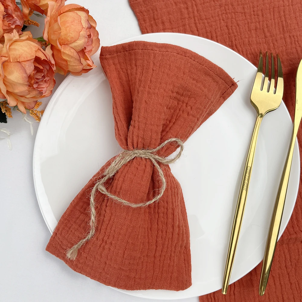 30PCS Gauze Cloth Napkins 40x40cm Large Napkins Cotton Thick Napkins Washable for Party Dinner Baby Shower Wedding Table Decor