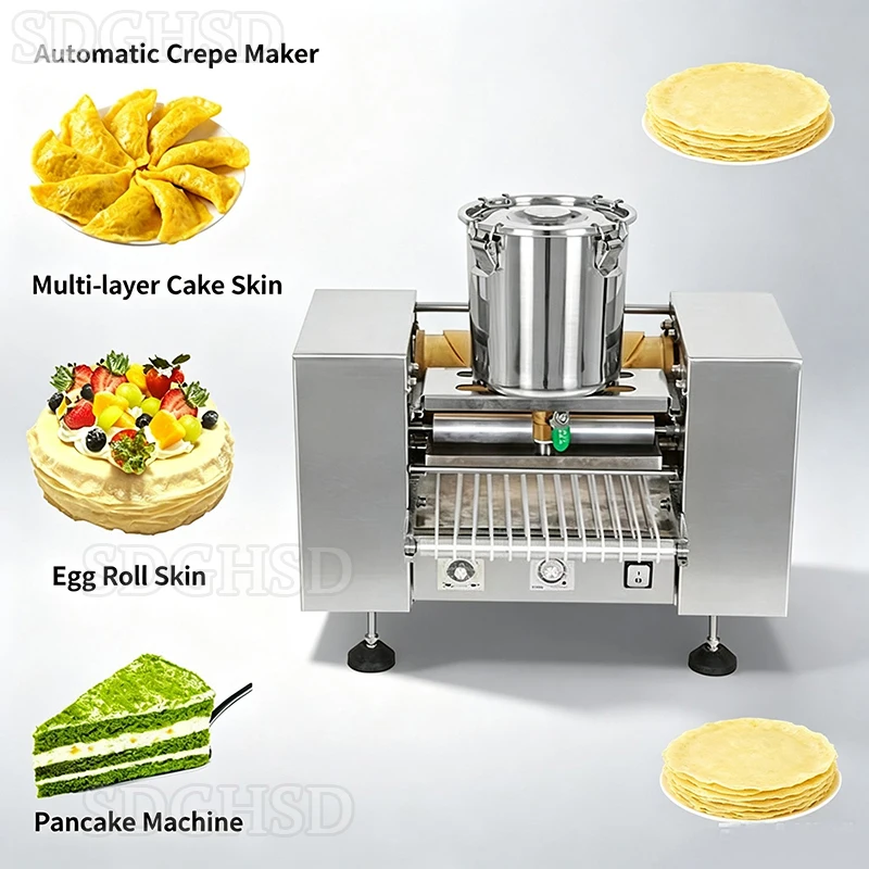 Melaleuca Egg Skin Machine Automatic Commercial Roll Spring Cake Matcha Durian Melaleuca Crust Multi-functional Fully Class