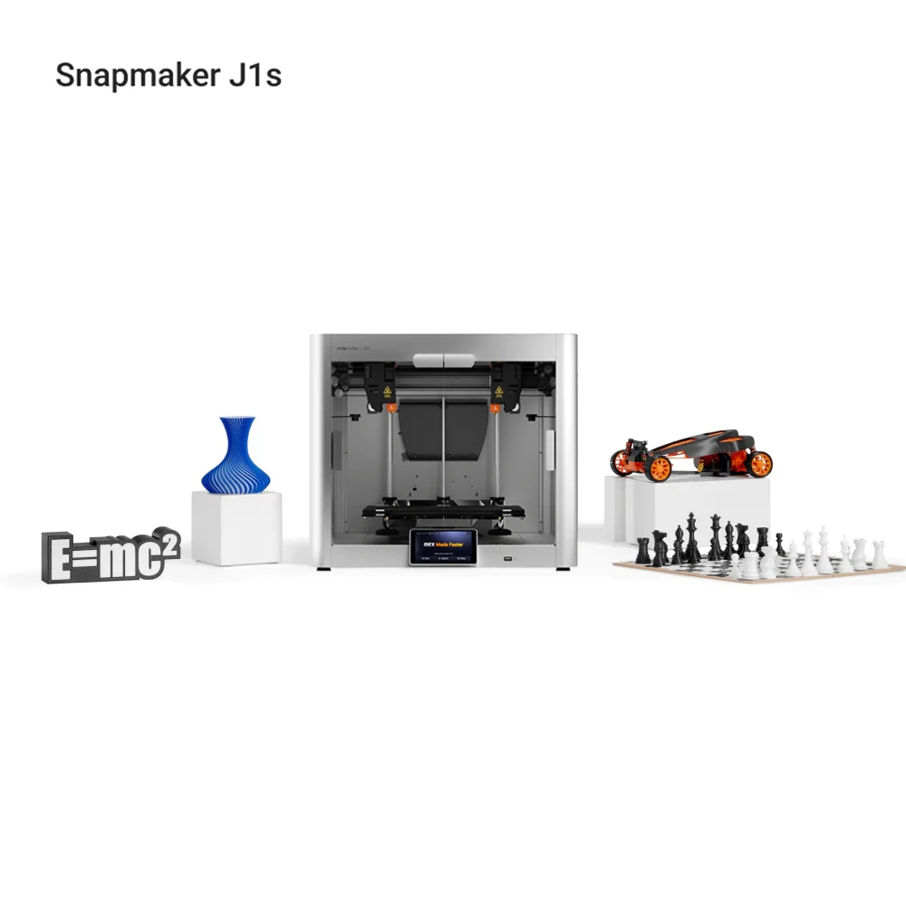 New Model Snapmaker J1s High Speed IDEX 3D Printer Aluminum Alloy Frame with Dual Extruder