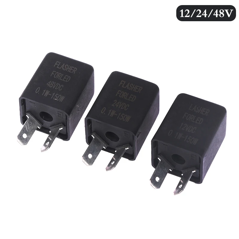 

12V/24V48V Flasher Relay with Buzzer Indicator Motorcycle Inbuilt Beeper Flasher relay for Turn Signal LED Blinker