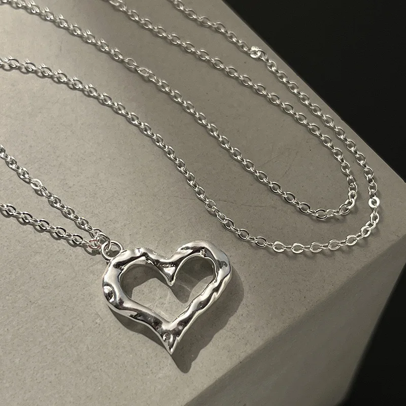 

S925 Sterling Silver Necklace For Women Fashion Minimalist Pendant Necklaces Charm Heart Classical Necklace Birthday Gift