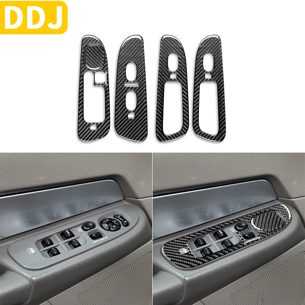 

Carbon Fiber Interior Auto Mega Cab Window Lift Panel Cover Trim Sticker For Dodge Sprinter Ram 1500 2500 3500