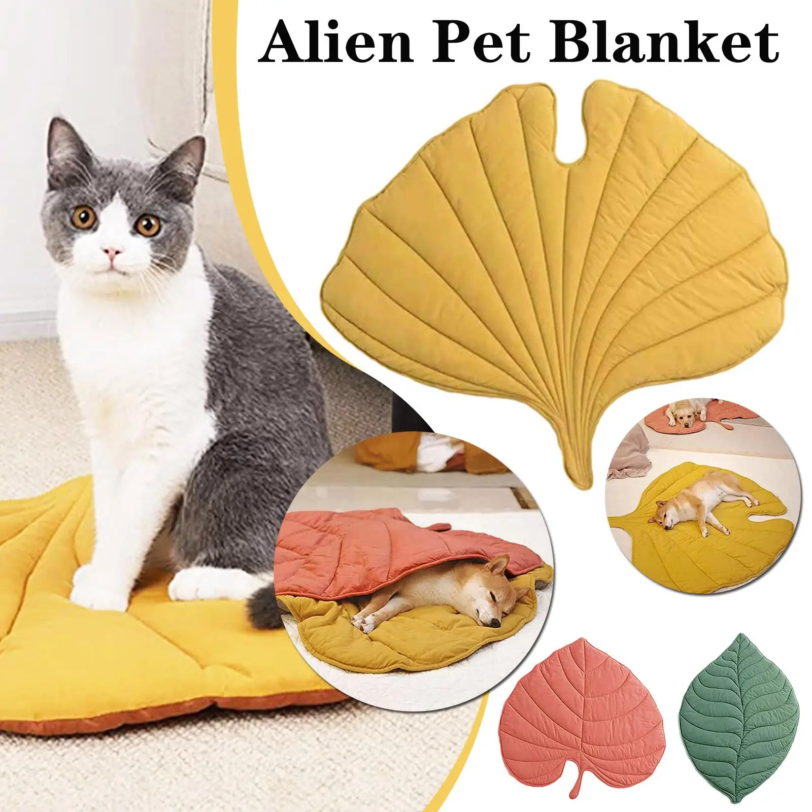 

Leaf Shape Pet Dog Bed Blankets Warm Soft 3D Leaves Shape Cushion Pet Blanket For Large Medium Small Dogs Cats Bed Couch So C8Y3