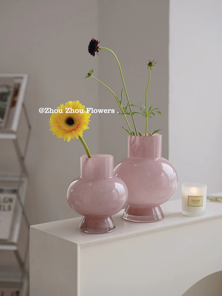 

Vase ceramic solidcolor art flower arrangement desktop ornament home use is suitable for livingroom light luxury soft decoration