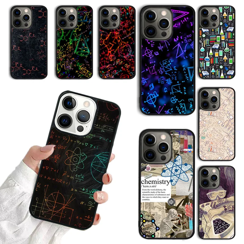 Vintage Seamless Chemistry Laboratory Phone Case for iPhone 16 15 14 12 13 mini PLUS XS XR 11 PRO MAX Fundas coque Cover