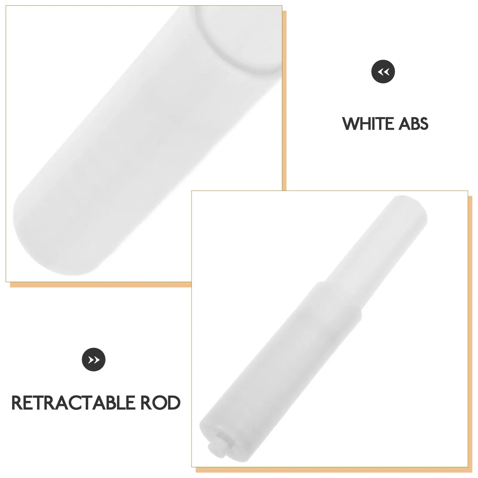 2Pcs Toilet Paper Holder Rod Replacement Spring Loaded Retractable Plastic Roller Bathroom Tissue Roll Holder Easy Install