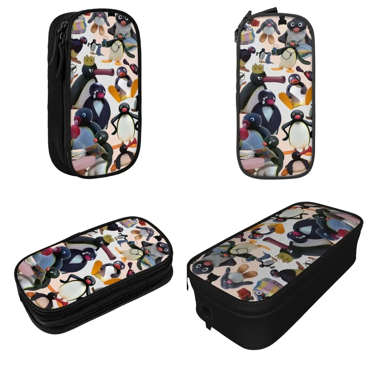 Noot Pingu Pencil Case Penguin Meme Pen Box Pencil Bags Girls Boys Big Capacity Students School Zipper Pencilcases