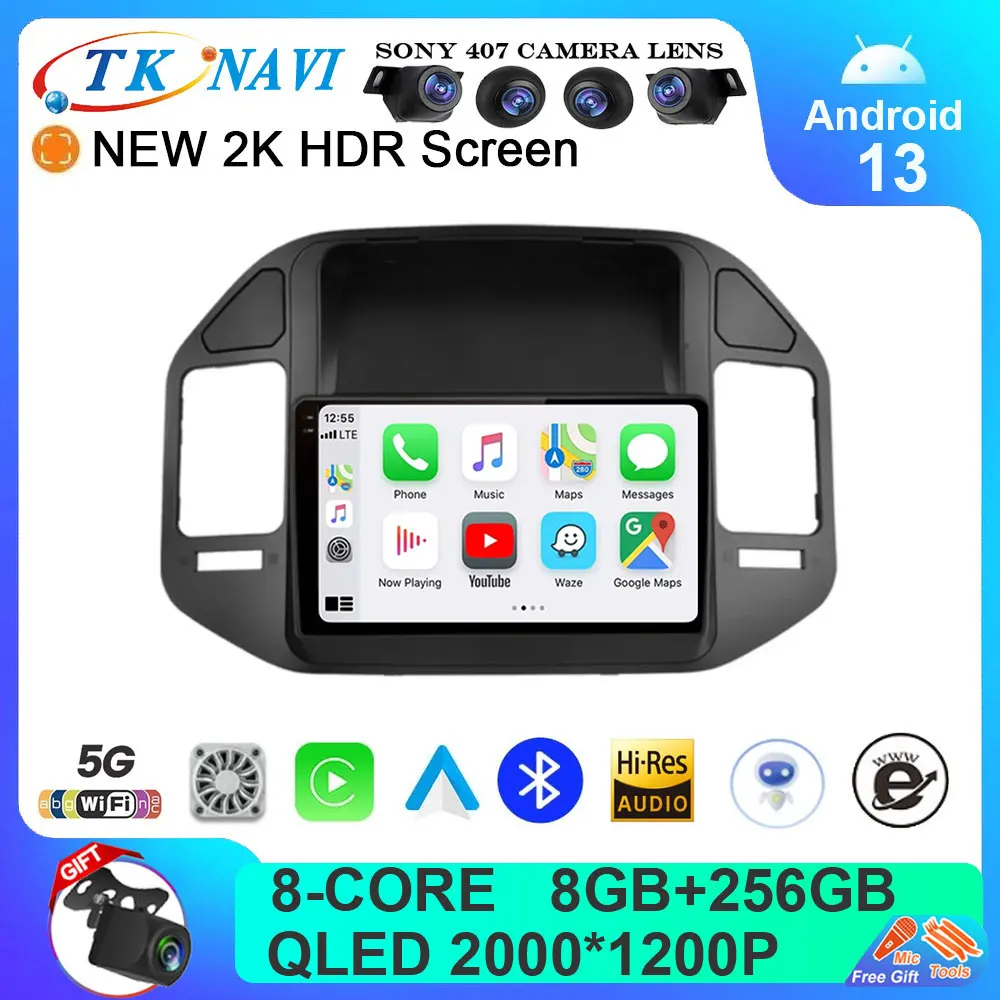 

Android 13 Car Radio For MITSUBISHI V73 PAJERO 2004–2011 Wireless CarPlay Auto Multimedia autoradio GPS WIFI No 2 din 2din DVD