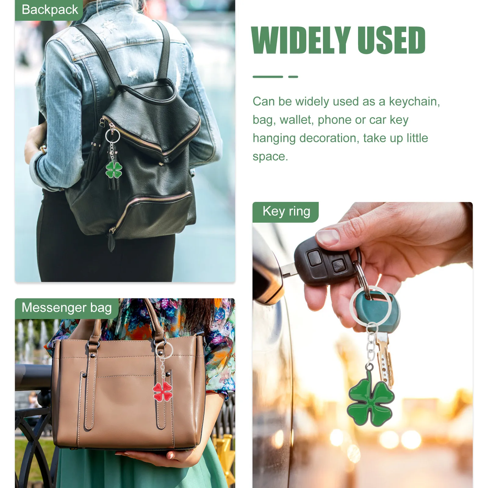 

3pcs Keychain St. Patrick'S Day Gift Delicate Key Hanging Pendant Decorative Bag Pendant Car Key Ring For