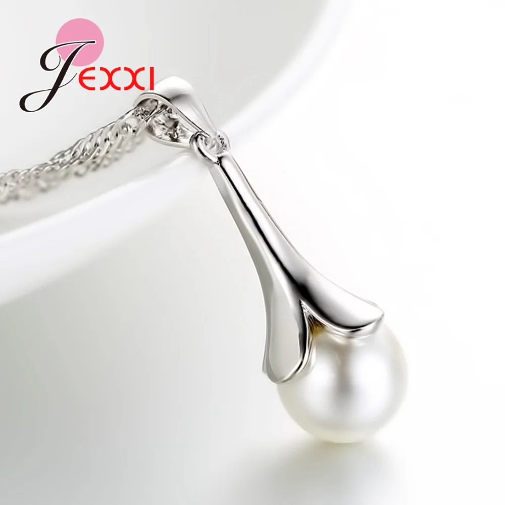Top Brand 925 Sterling Silver Jewelry Sets Opal Drop Earrings Concise Pendant Necklaces For Women Korean Trend Joyas Lovers Gift view 6