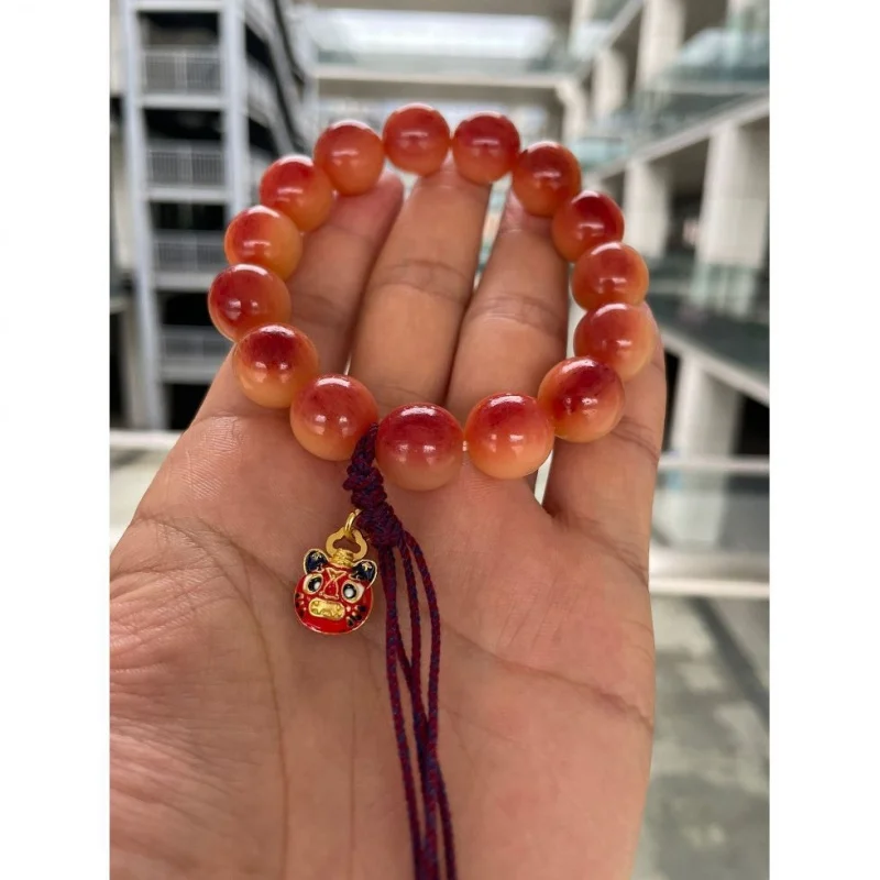 

Authentic natural bracelet, camel bone Buddhist , bloodstone prayer beads for men and women, ethnic style cultur