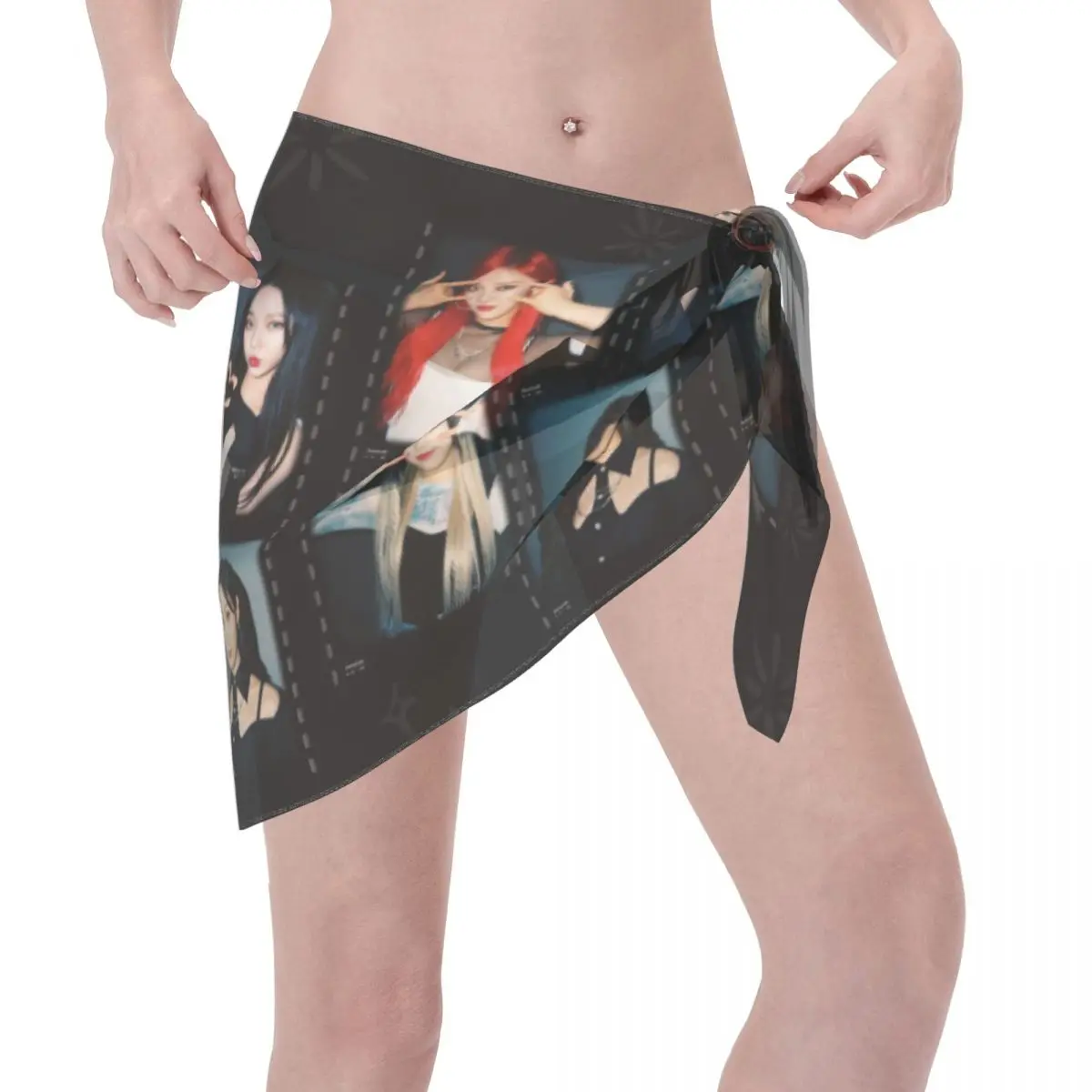 Sarongs courtes personnalisées a-aespas pour femmes, enveloppe de plage, impression 3D Hip Hop pour maillots de bain, robe portefeuille pour Bikini, Cover-up pour maillot de bain