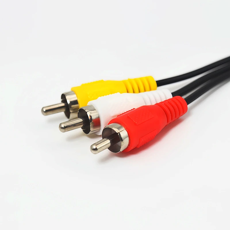 1 pièces 1.2M haute qualité 3.5 à RCA mâle Audio vidéo câble AV cordon 3.5mm prise Jack 3 adaptateur et câbles