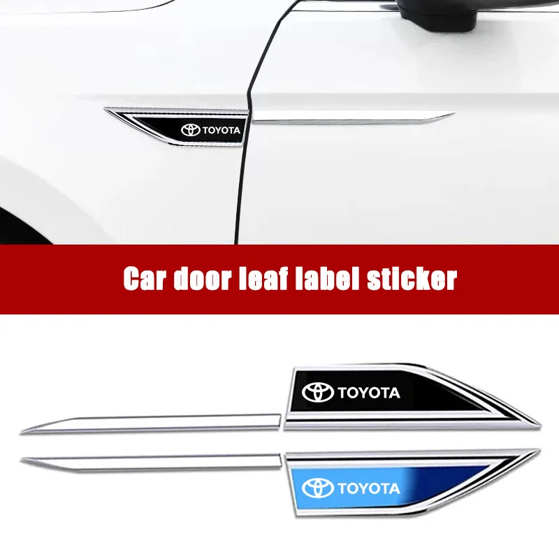 

2pcs Car Accessory Side Doors Blade Car Body Protective Sticker Decal For toyota camry chr corolla rav4 yaris prius
