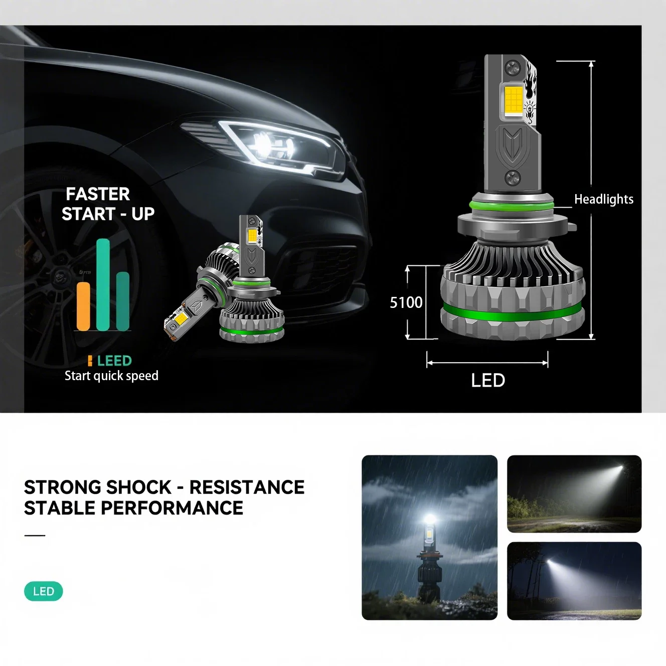

2 шт. H4 светодиодные фары H1 H7 Лампа H8 H11 9005 HB3 9006 HB4 9004 HB1 H3 HB5 H13 Фары 20000LM Turbo lampada 12 В лазерная фара