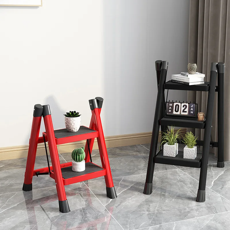 Carbon Steel Ladder for Household Folding Indoor Multi-functional Herringbone Ladder Safety Thickening and Expansion