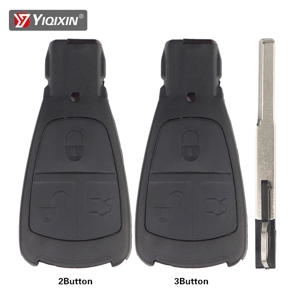 YIQIXIN Remote Car Key Shell Cover Case For Mercedes Benz C E S Class SLK CLK 1998-2004 W202 W203 W211 2/3 Button With Blade