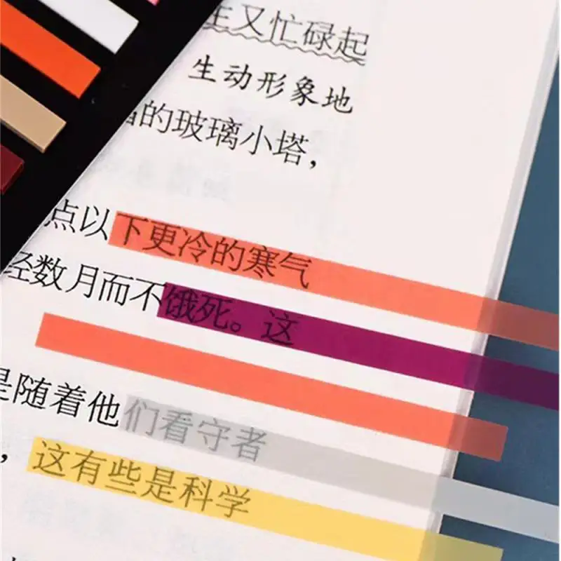 300 Sheets Transparentes Sticky Notes Self-Adhesive Annotation Read Books Bookmarks Tabs Notepad Aesthetic Stationery