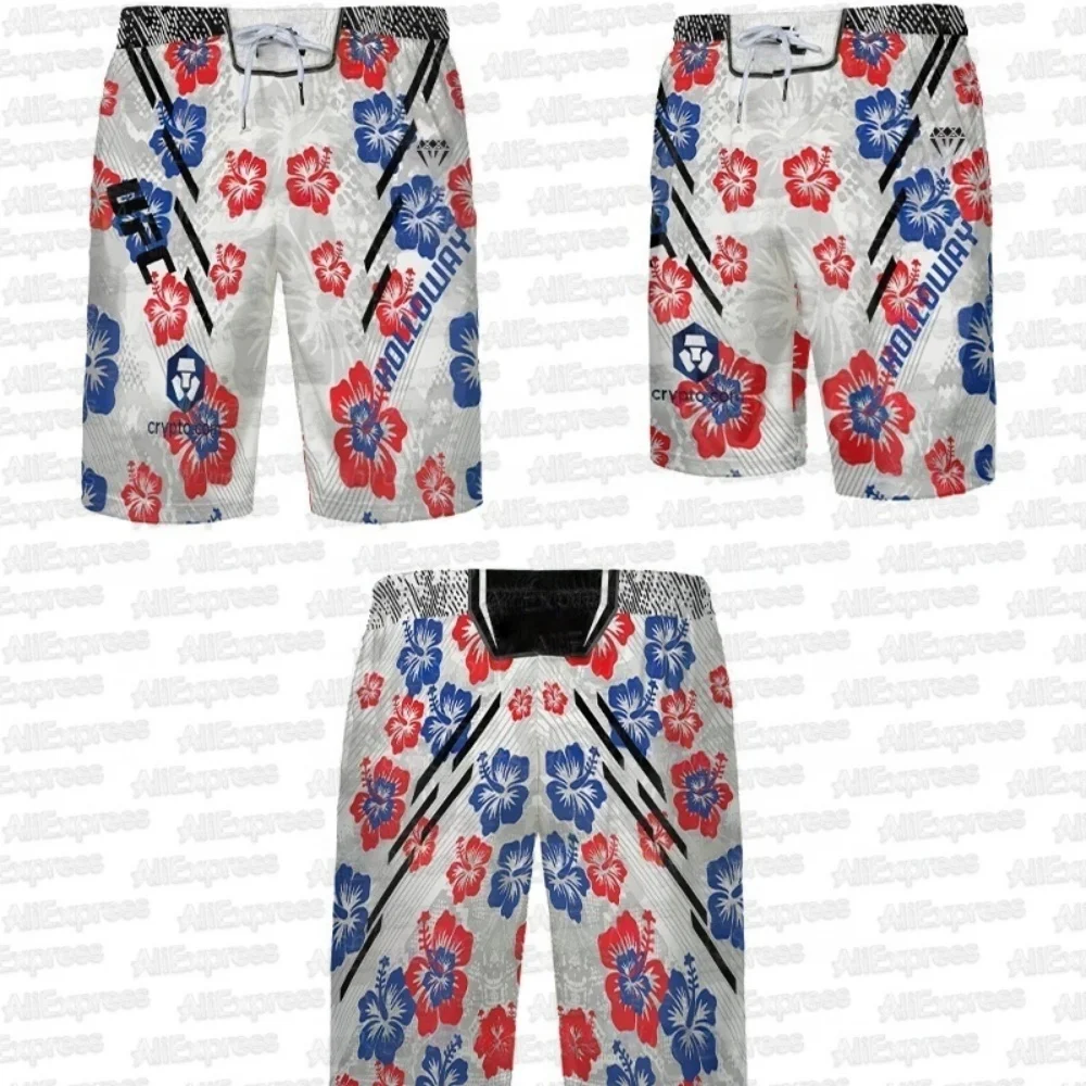 Verano 2025 nuevos pantalones cortos deportivos para gimnasio cómodos pantalones cortos de boxeo de lucha transpirables de secado rápido para hombres pantalones cortos casuales de playa de gran tamaño