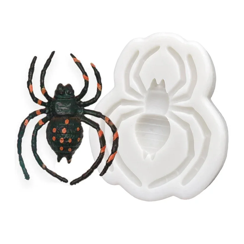 

Spider Silicone Cake Baking Mold Sugarcraft Chocolate Cupcake Baking Mould Resin Tools Fondant Cake Decorating Tools Sugar skull
