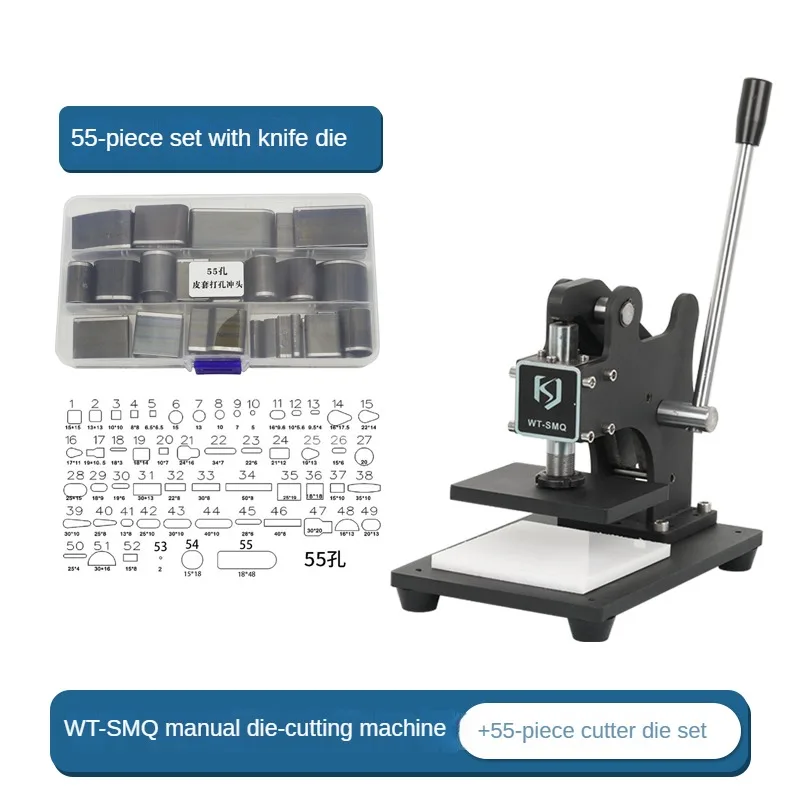 Instrukcja obsługi maszyny do wycinania skóry WT-SMQ, maszyna do wycinania skóry, maszyna do tłoczenia skóry, ręczne narzędzie do wycinania.