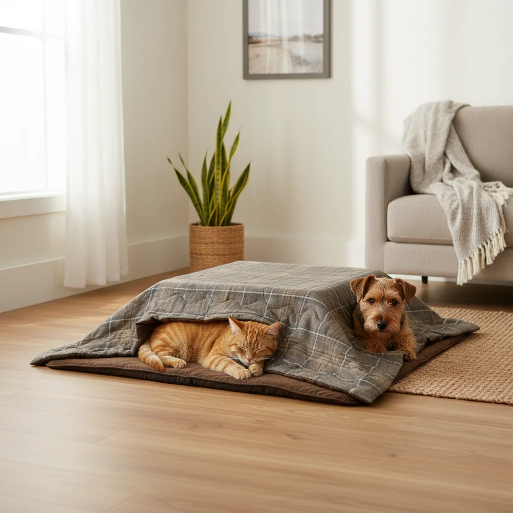 Thick Cotton Floor Futon Mattress for Kotatsu Table 2pcs/set Japanese Kotatsu Futon - Patchwork Style Cotton Soft Friendly Quilt
