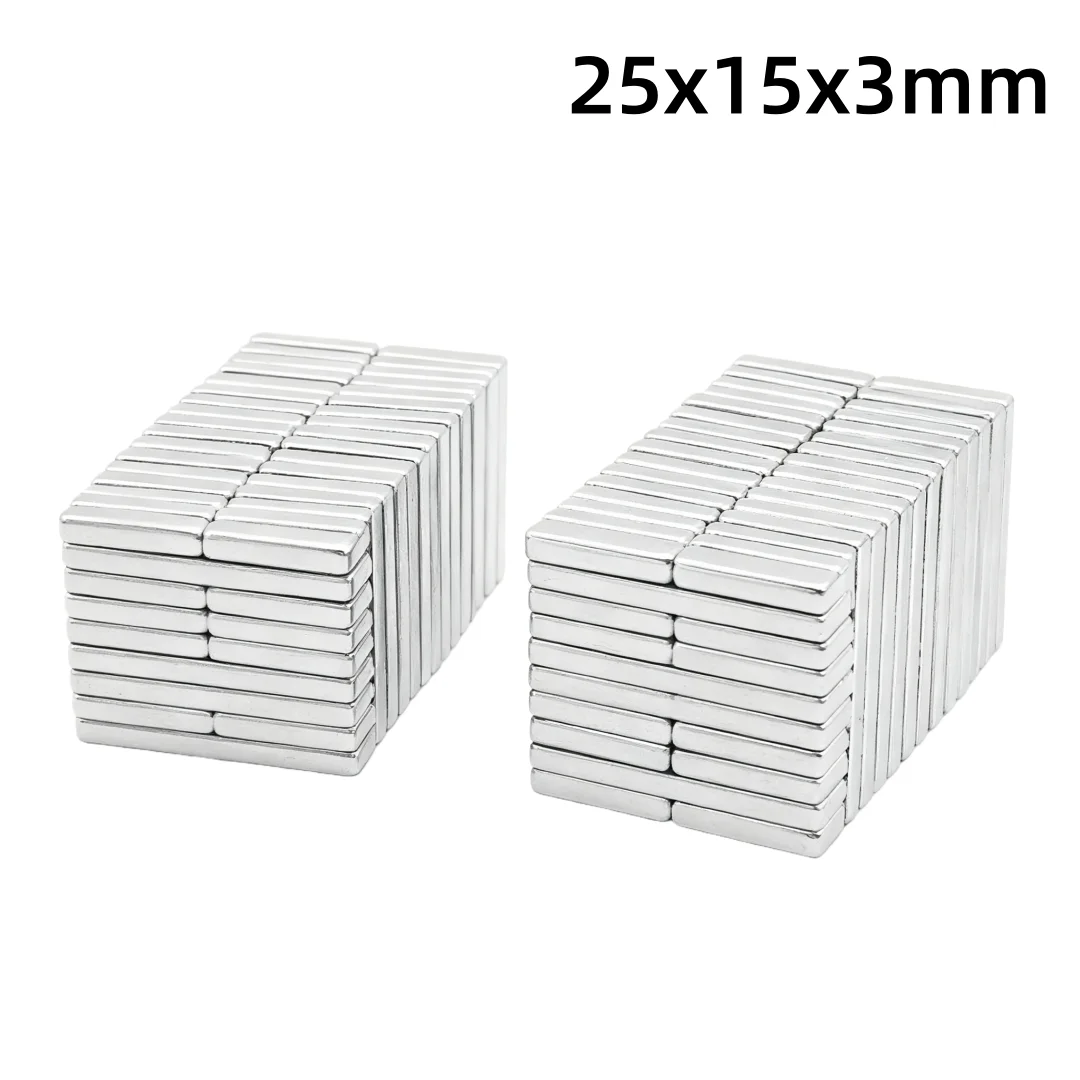 25x15x3mm Sheet Powerful Magnets 25x15x3 Strong Block Magnets For Fridge DIY Building Scientific Craft Education 25*15*3