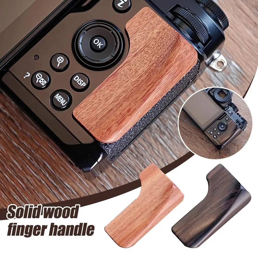 Solid Wood Finger Handle Wooden Hand Grip For Nikon ZF Digital Camera Ebony Walnut Lightweight Improves The Grip Feeling ﻿ Q9H9