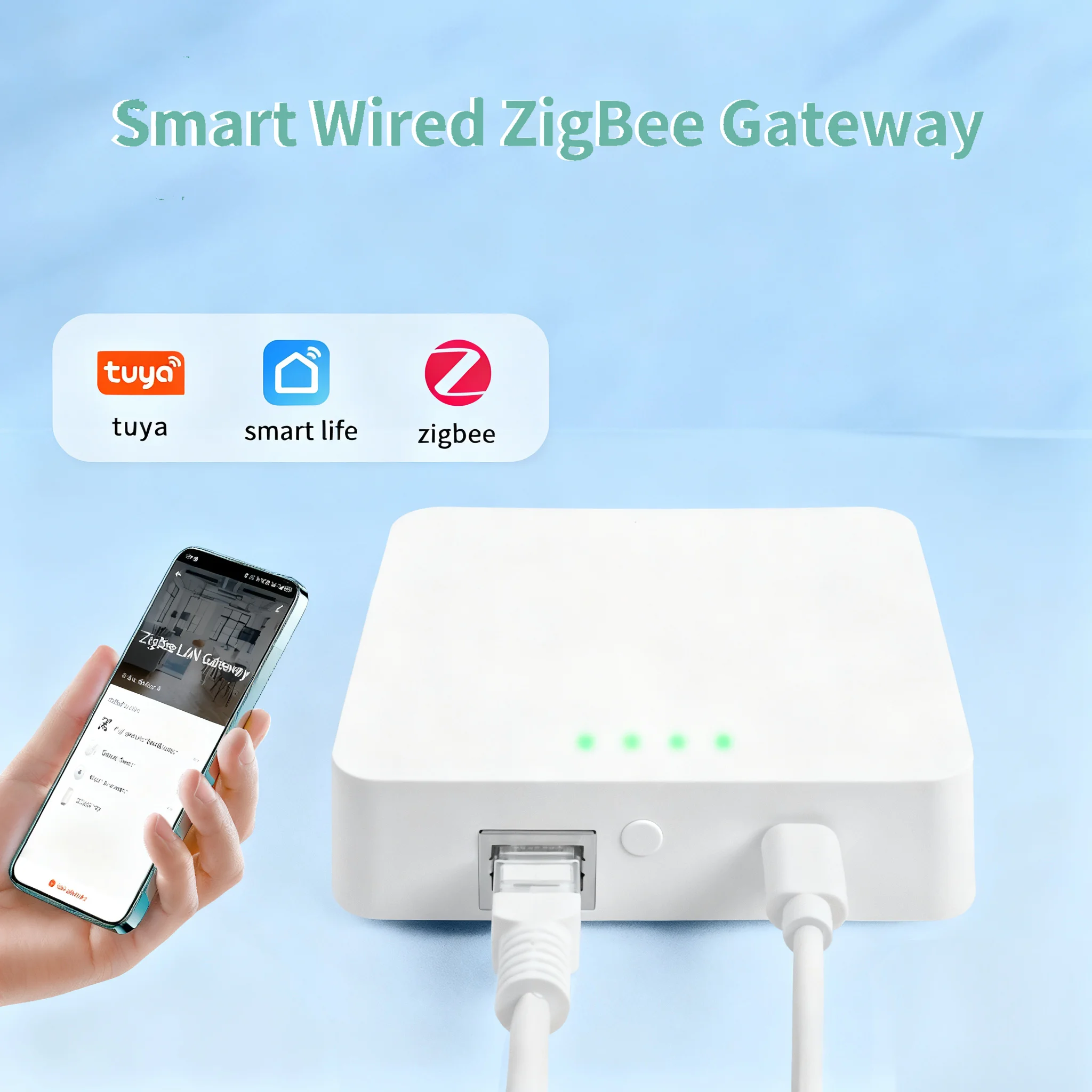 

Шлюз Tuya ZigBee Проводной концентратор Продукты для умного дома работает с Smart Life и Alexa Google Voice Home Assistant Automation Casa