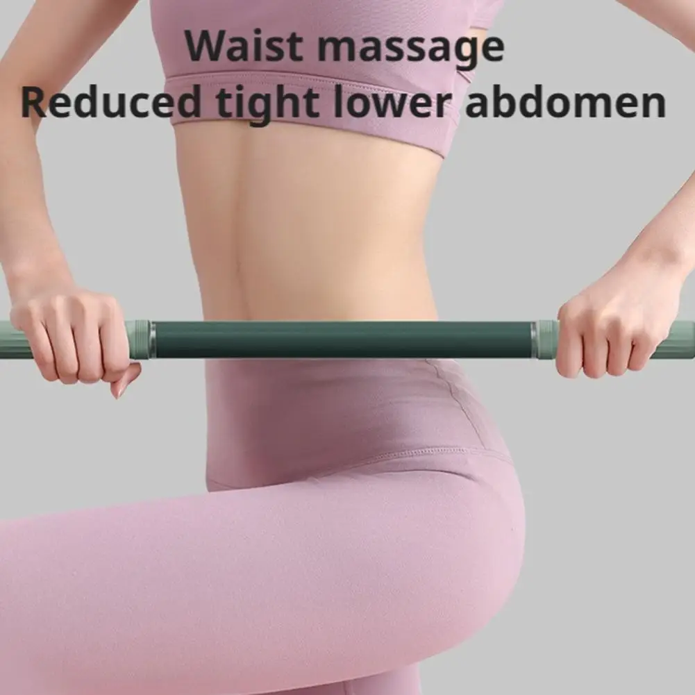 

Палка для йоги для растяжки, инструмент для релаксации, роликовый корректор горбатости, стоящая тренировочная палка с открытой спиной для аксессуаров для фитнеса