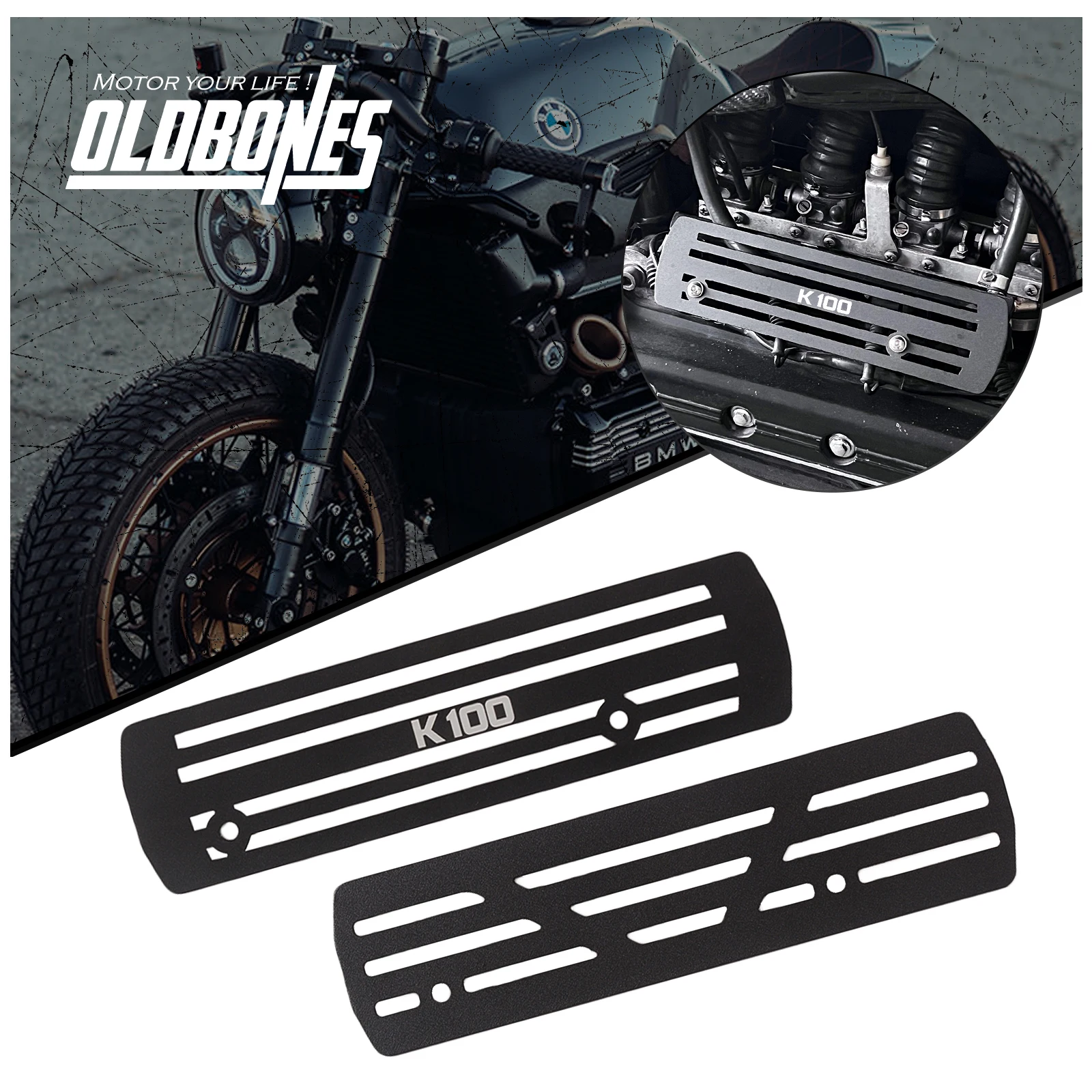 

Cafe Racer K серии для BMW K100 K100RS K100RT мотоцикла, алюминиевая крышка инжектора двигателя, защита скремблера на заказ