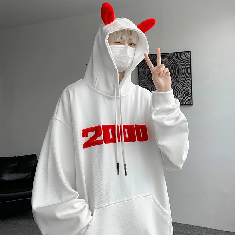 

Весенне-осенняя толстовка свободного кроя в стиле ретро, американская, для подростков, повседневная, удобная, на флисовой подкладке