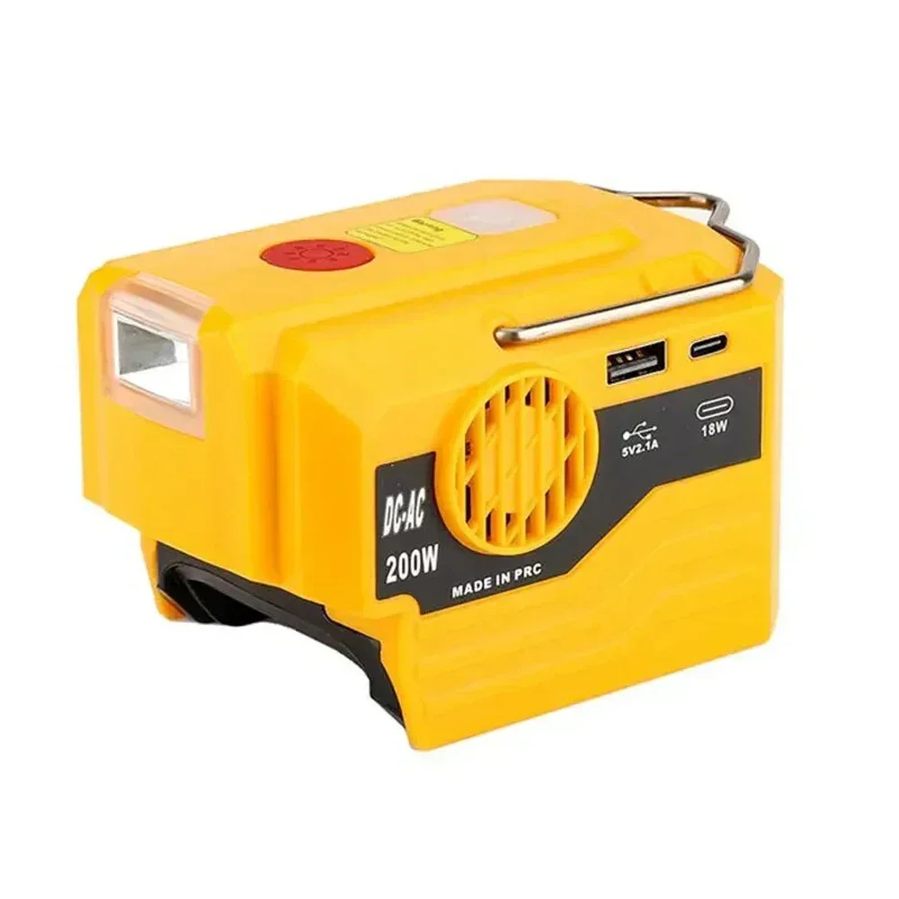 For Dewalt Battery Power Supply Inverter DC 18-20V AC 120V/220V Dual USB Outdoor Camping Battery Adapter Power Tool Accessories