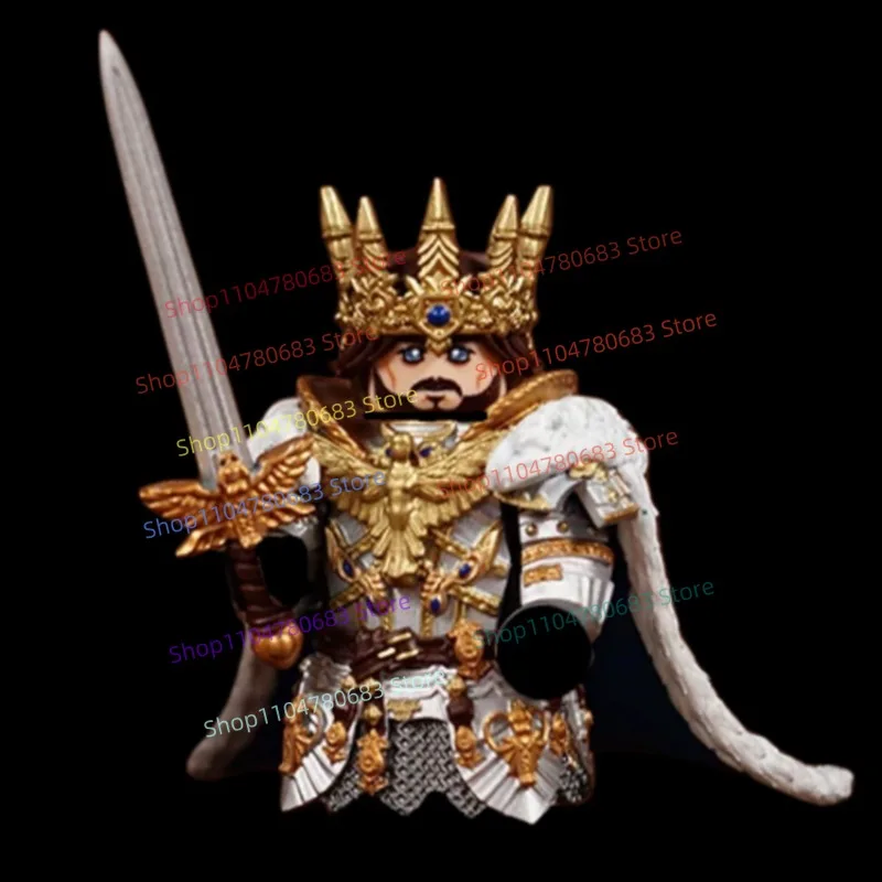

MOC Building Blocks MiniFigure Medieval Holy Sword King Assembly Model Ornament Anime Cartoon Toy Gift Collectible Action Figure