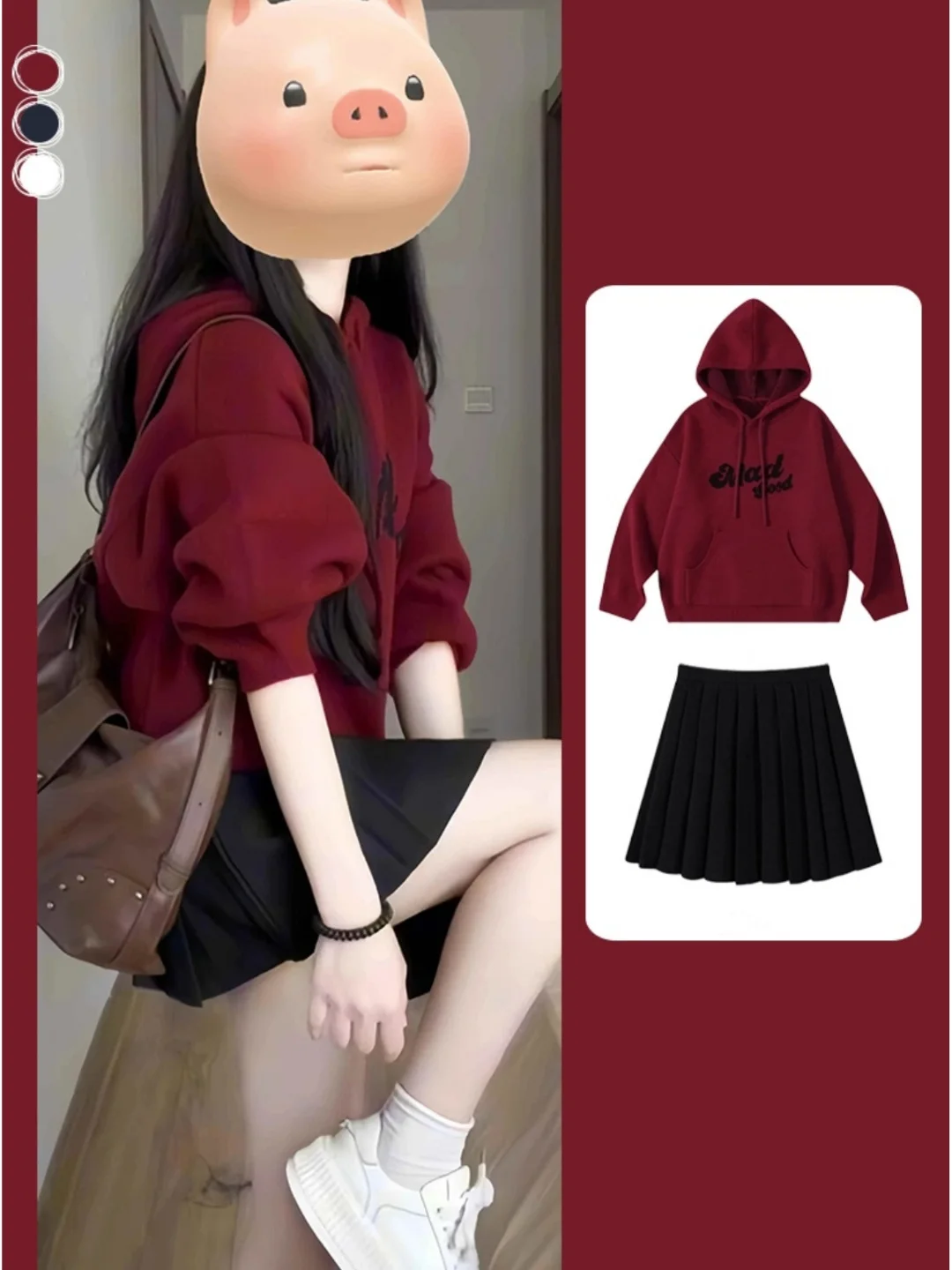 

Женская утепленная толстовка с капюшоном, винно-красная, на флисовой подкладке, большие размеры, в американском стиле, верхняя одежда, осенне-зимний модный комплект