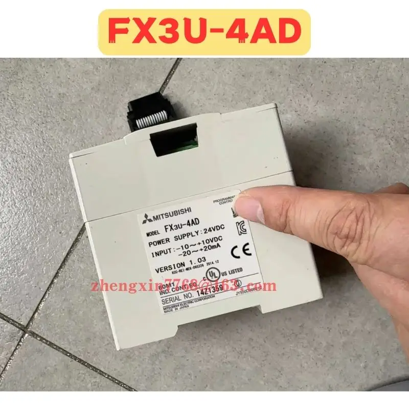 Used Module FX3U-4AD FX3U 4AD Normal Function Tested OK