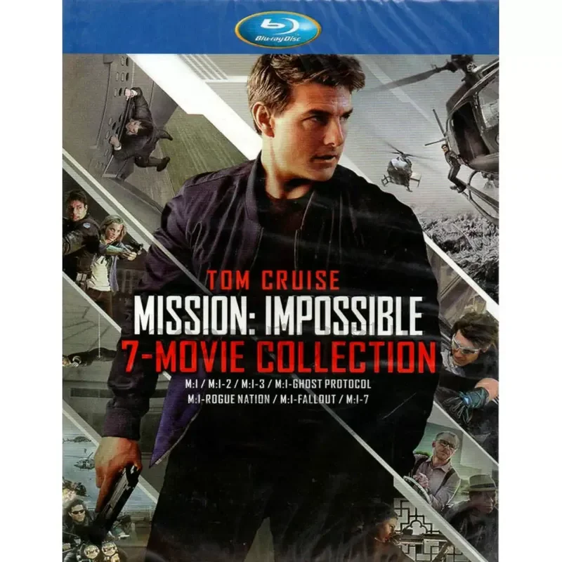 

Tom Cruise Starring in Action Thriller Movies Mission Impossible 1 to 7 Blu ray Disc Set High Definition BD 7 Discs