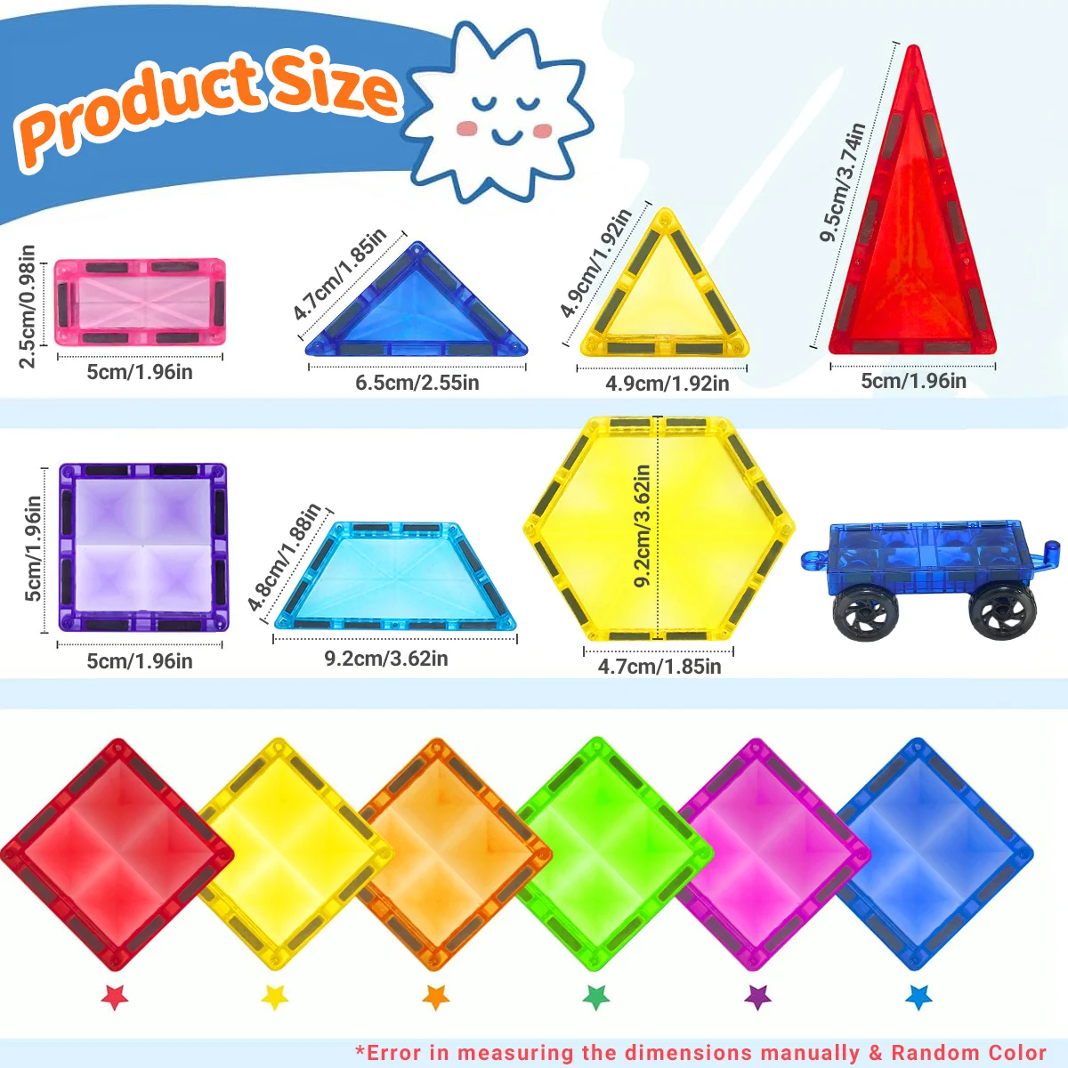 Juego de construcción de bloques de construcción magnéticos, juguetes 3D para niños de más de 3 años, juguetes educativos de bloques de construcción de vástago Montessori con ruedas