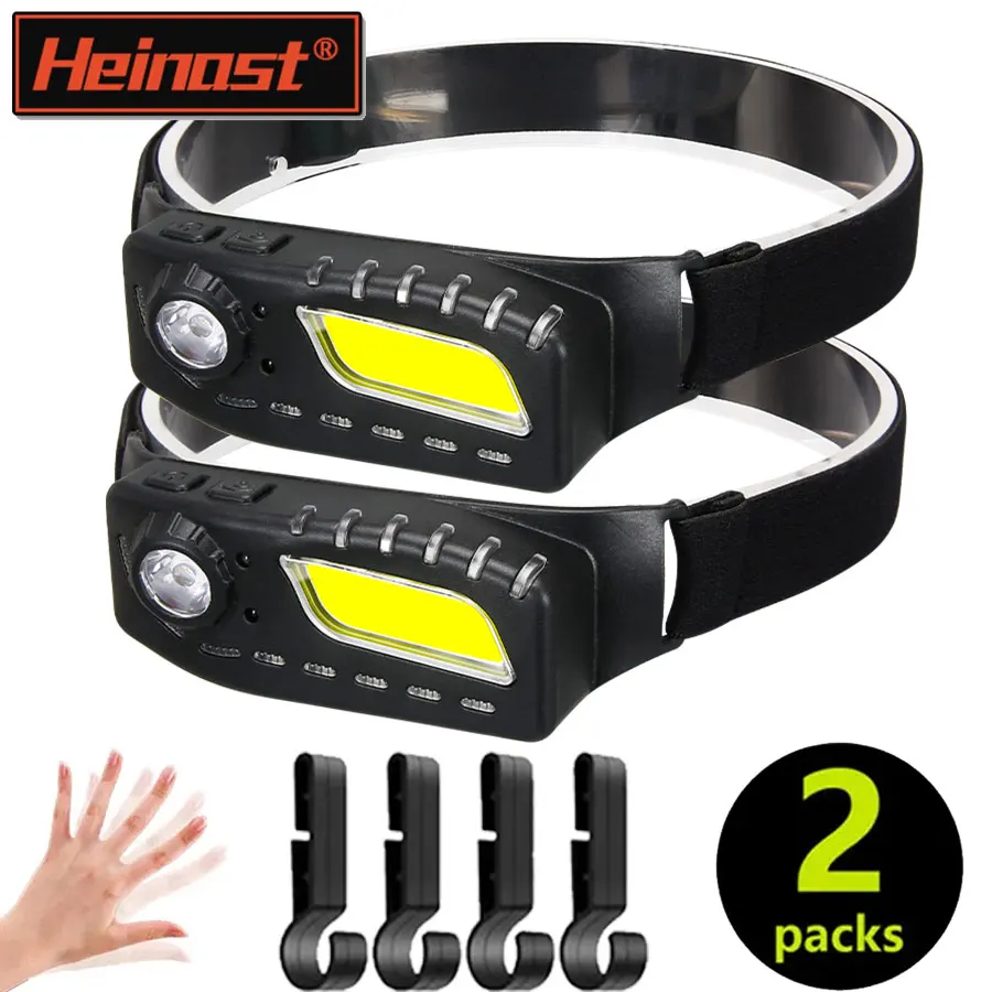 Portable Powerful Induction Headlamp IPX4 Waterproof Outdoor Camping Night Fishing Built-in Battery Rechargeable Headlights
