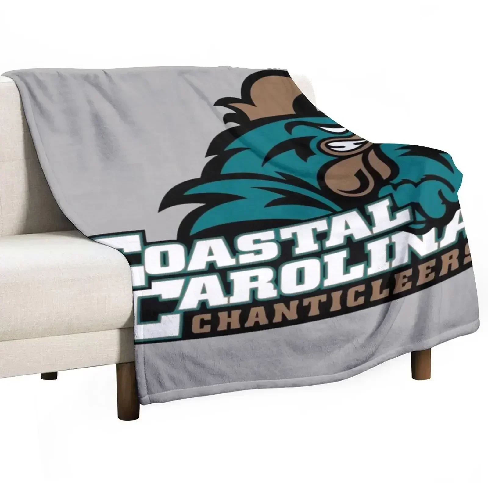 coastal carolina chanticleers Throw Blanket Flannel Fabric Tourist Retros Blankets