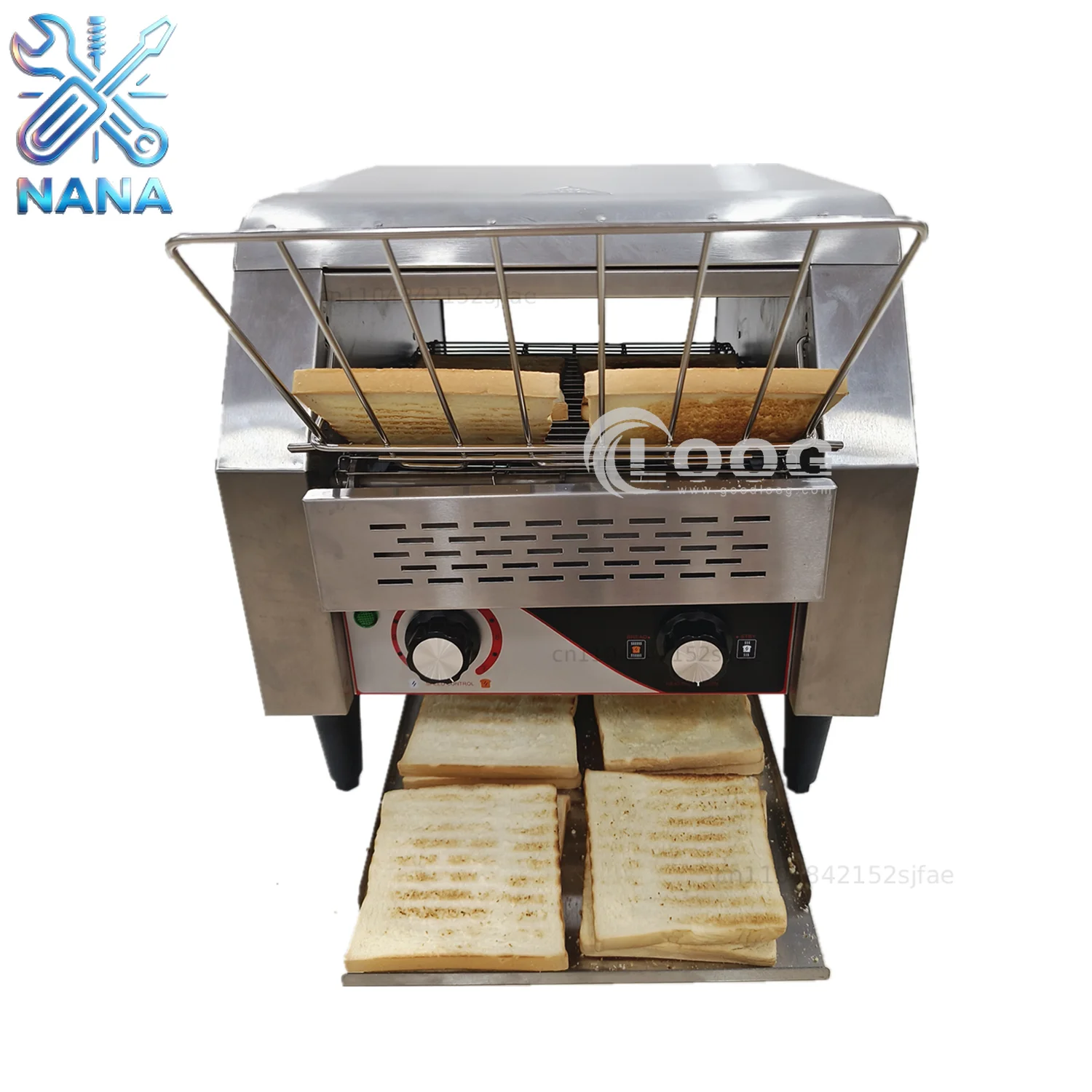 Hot SellingHotel Kitchen Equipment Heavy  Sandwich Grill Bread Bun Toaster 110V 220V Electric Commercial Conveyor Toaster Pr