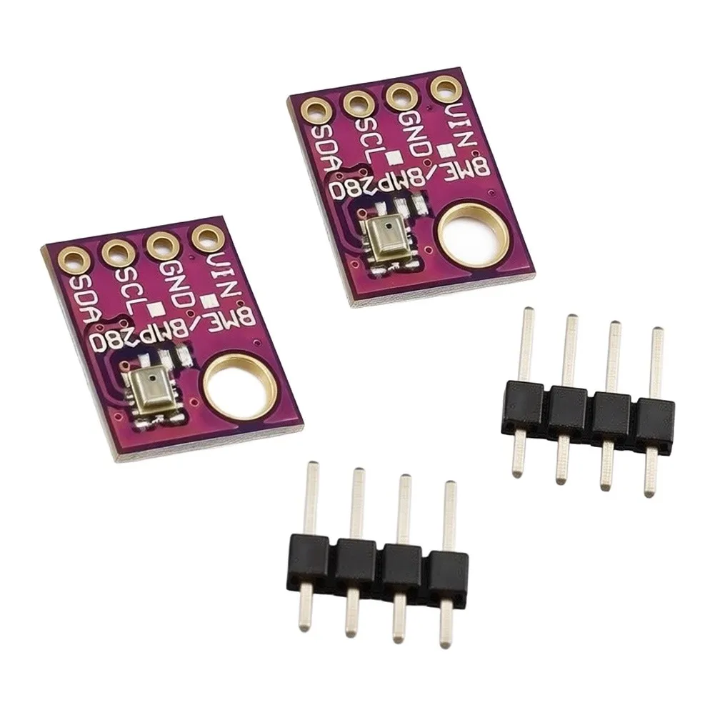 2-Pack BME280-5.0 & BMP280-5.0 Temp-Humidity Barometric Sensor Modules 3.3V-5V I2C/SPI Interface For Weather Station Monitoring