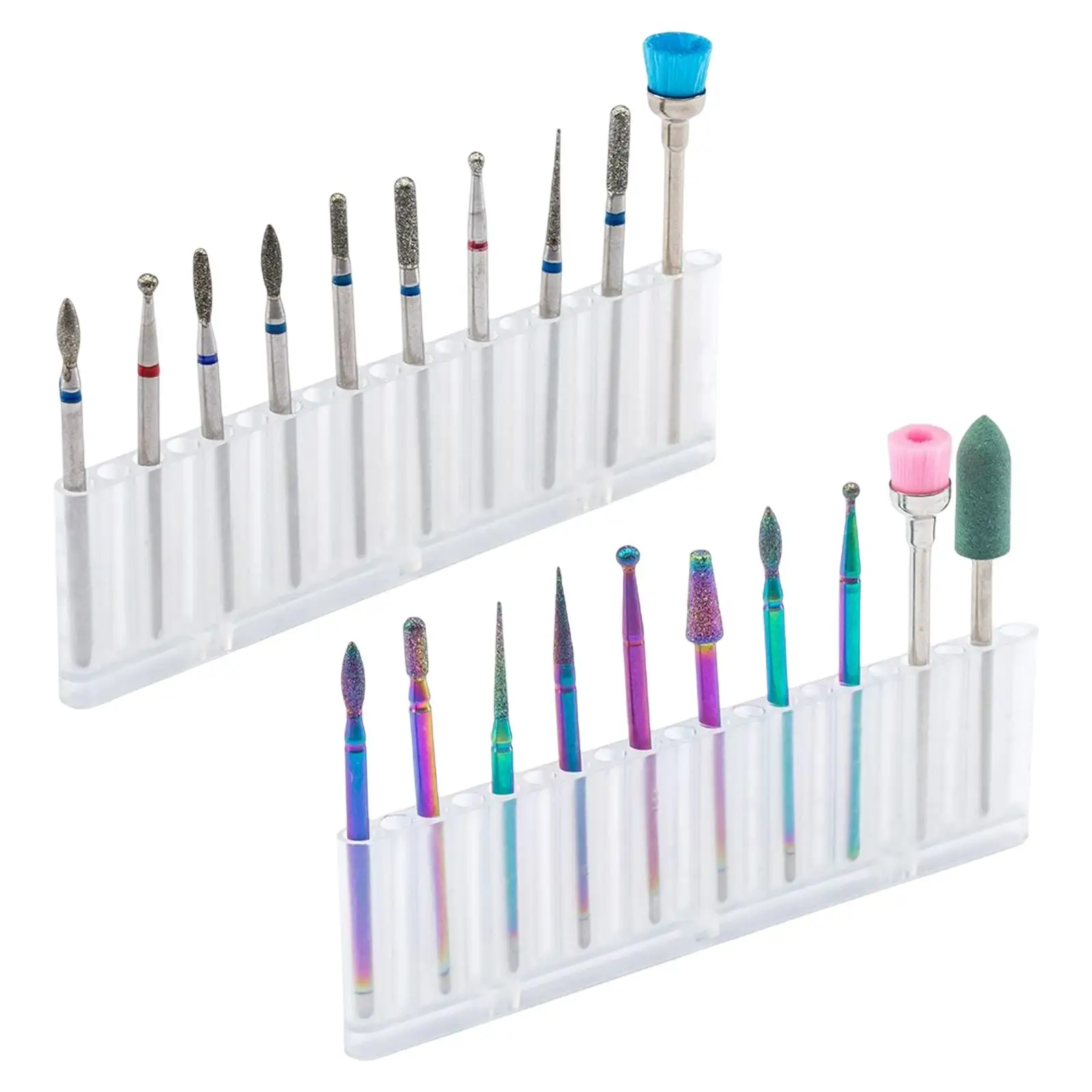 Набор сверл для ногтей, 10 шт., акриловый гель для ногтей, педикюр, пилочка для ногтей, салон